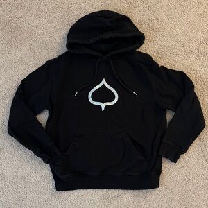 Aspen Snowmass Black Hoodie with Center Leaf Emblem